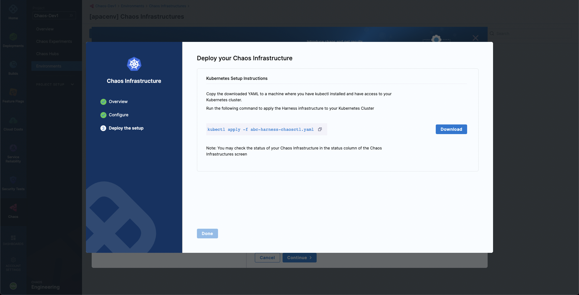 Cluster Wide Setup Infrastructure